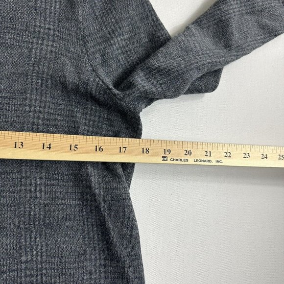 Lauren Ralph Lauren Knit Sweater Women Size‎ XL 100% Wool Plaid Gray Crewneck - Picture 8 of 9